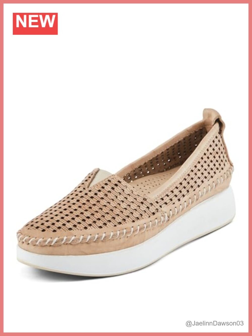 Spring Step Womens Emerson Slip-On Loafer Leather Laser Cutout Comfort